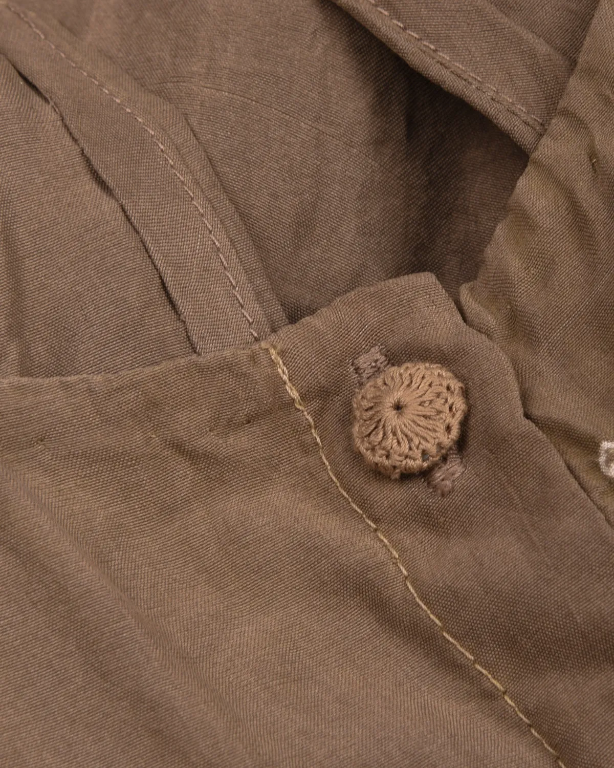 11.11  SILK BHANDANI DRESS - CHARCOAL Button-front