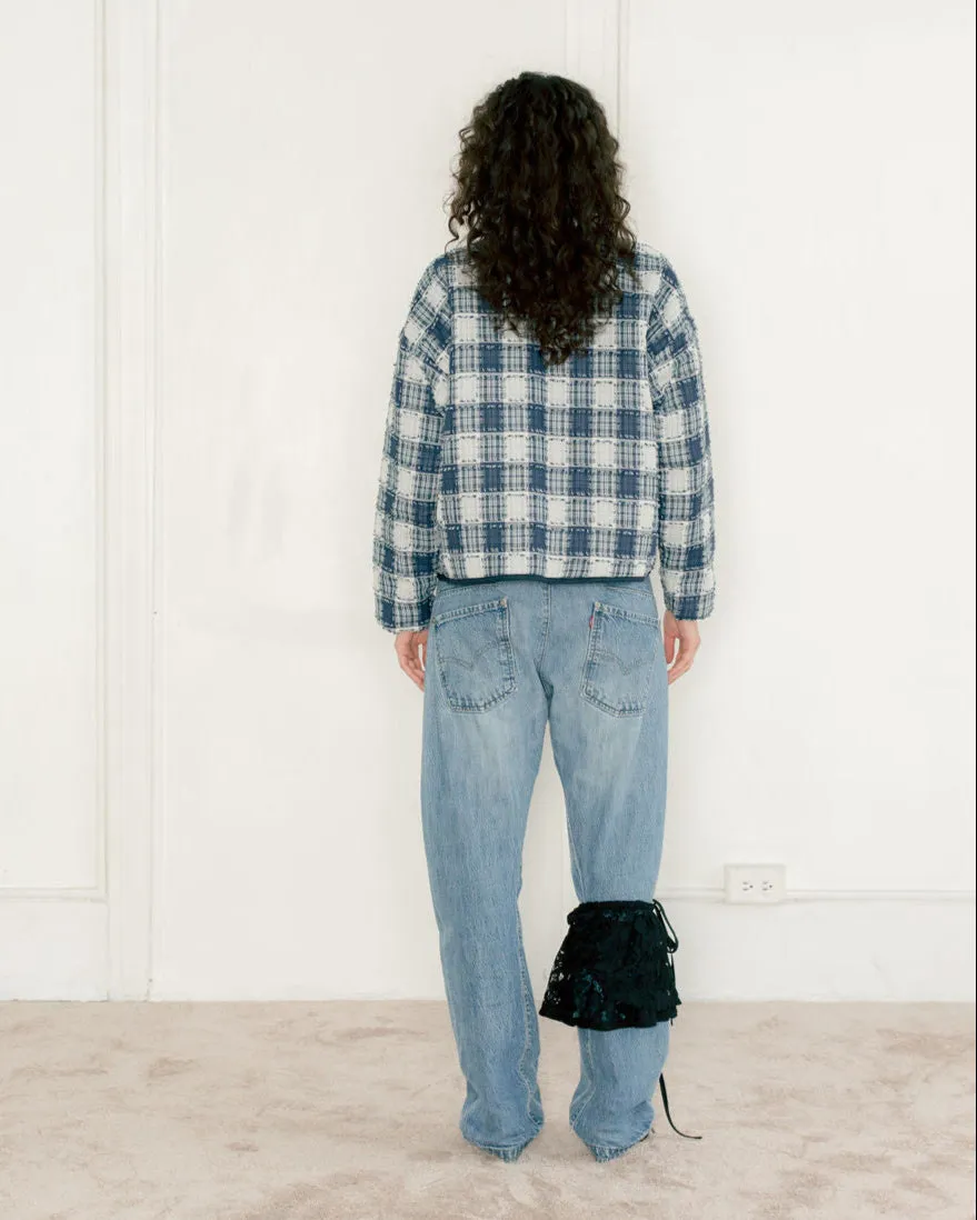 A BRONZE AGE RIO BOMBER - MOLLY PATCH PLAID Easy Care Material color block