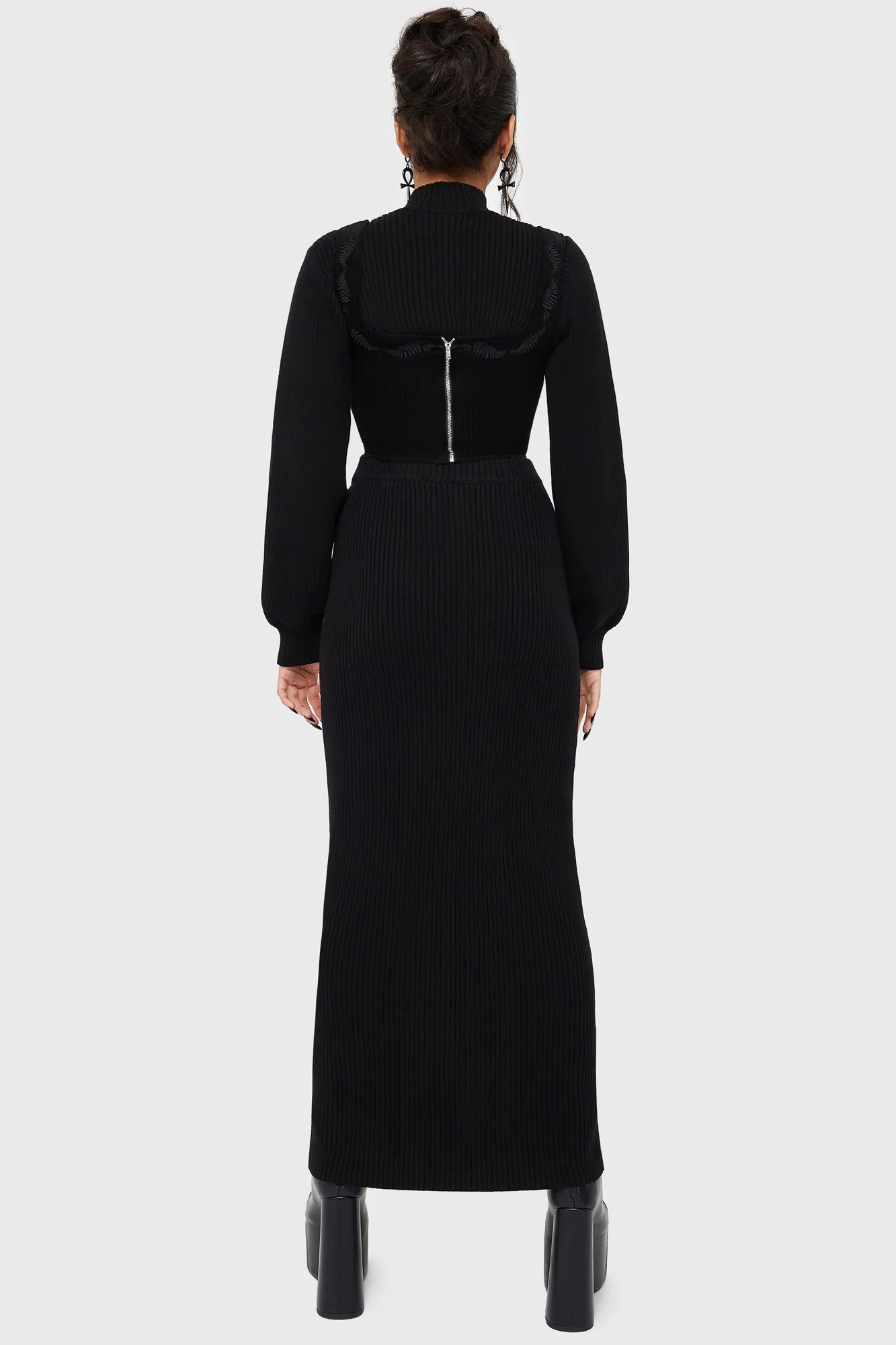 Belinda's Woe Maxi Skirt [Black] Simple Layers