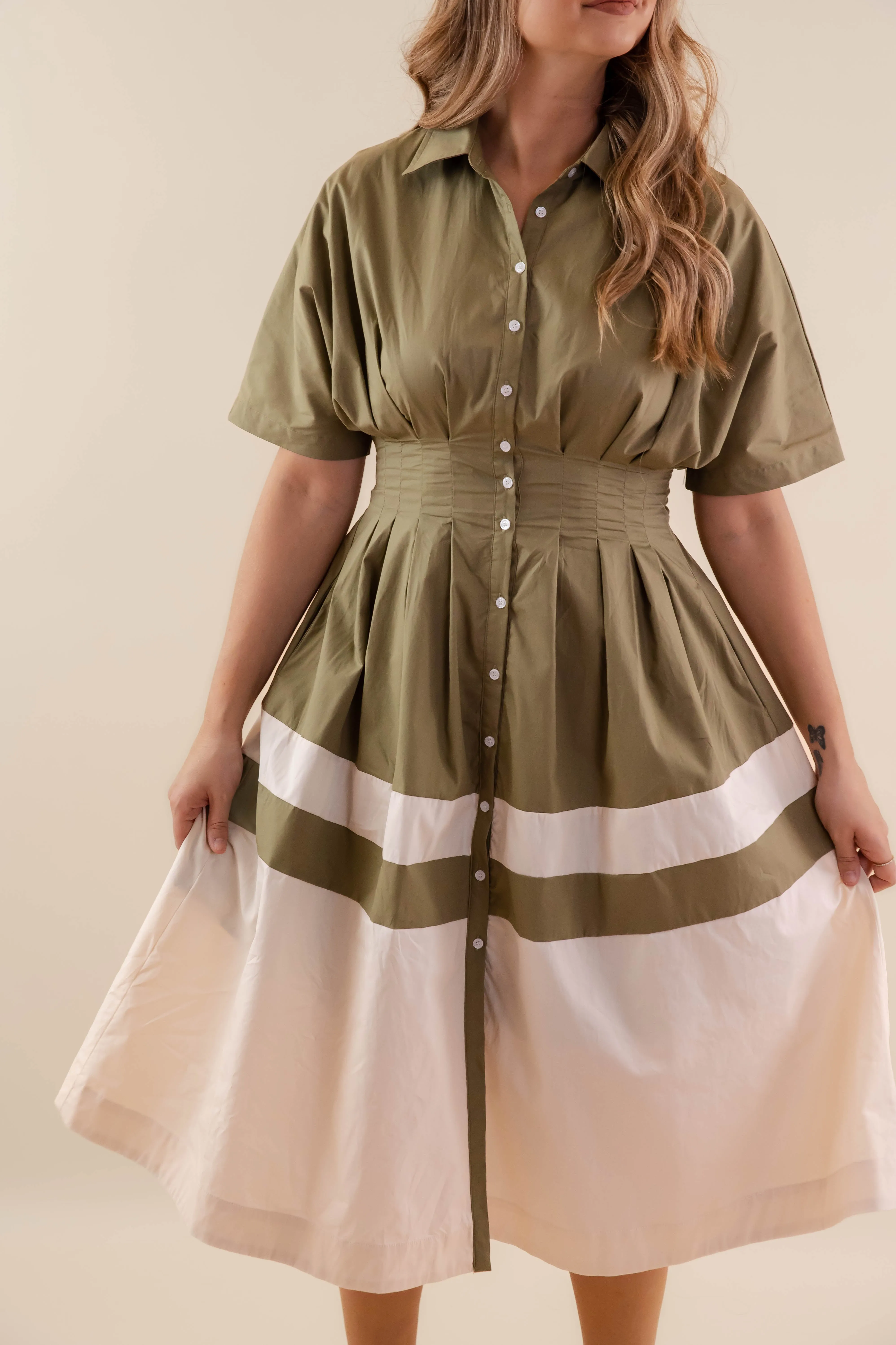 Velvet-Touch A Resilient Nature Midi Dress