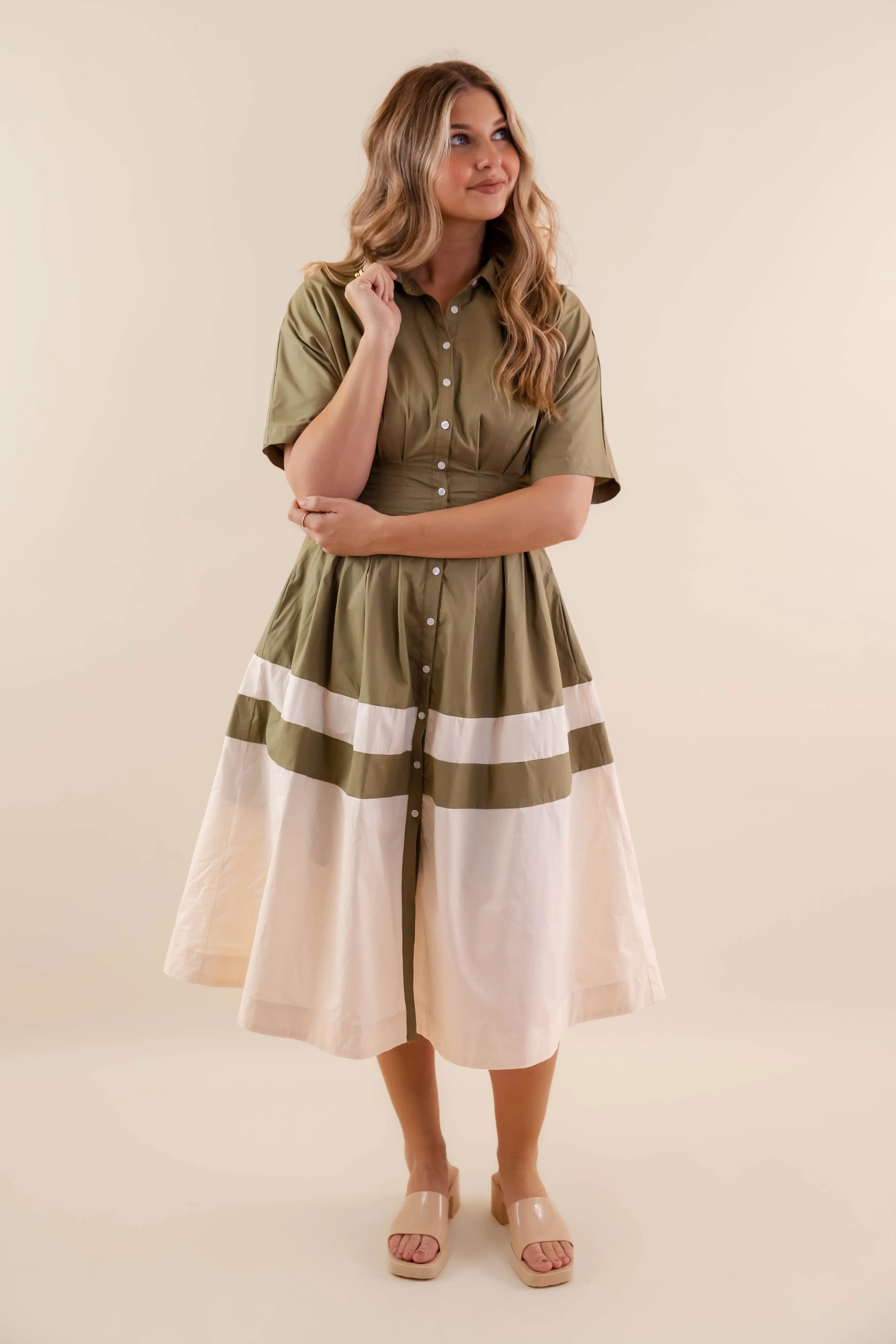 Fast Chic A Resilient Nature Midi Dress