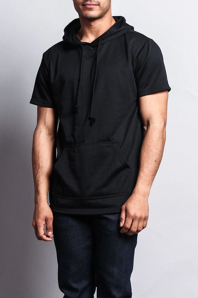 Long Length Short Sleeve Fishtail Pullover Hoodie HighVisibility Trims AbrasionResistant