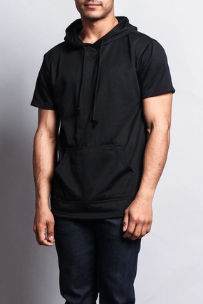 Long Length Short Sleeve Fishtail Pullover Hoodie HighVisibility Trims AbrasionResistant