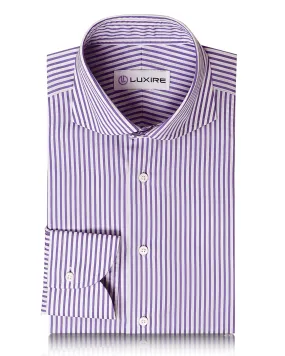 Relaxed Wear Purple Dress Stripes on White