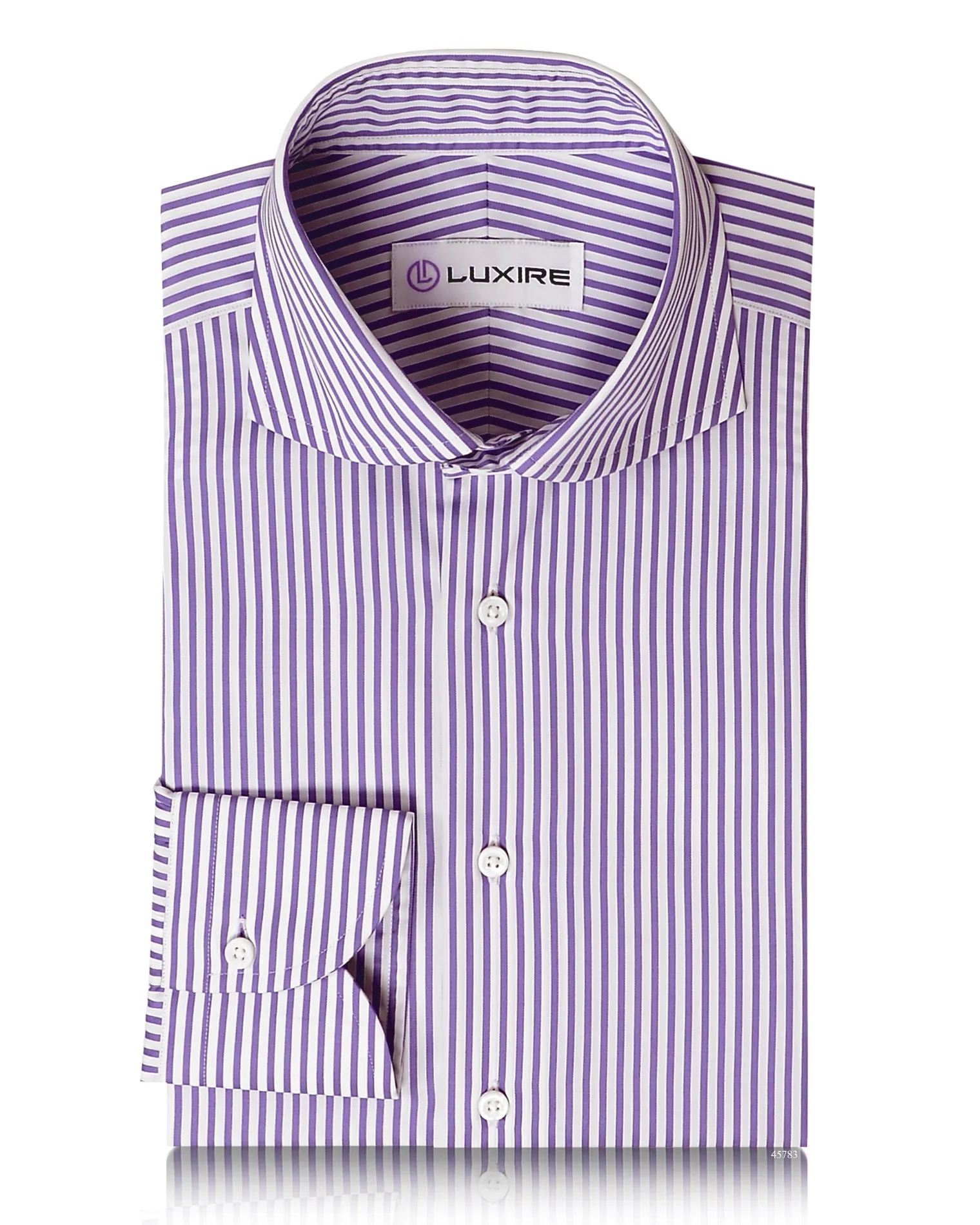 Relaxed Wear Purple Dress Stripes on White