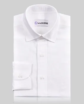 Non Chafe Seams Smart Appearance White Pinpoint Oxford Shirt