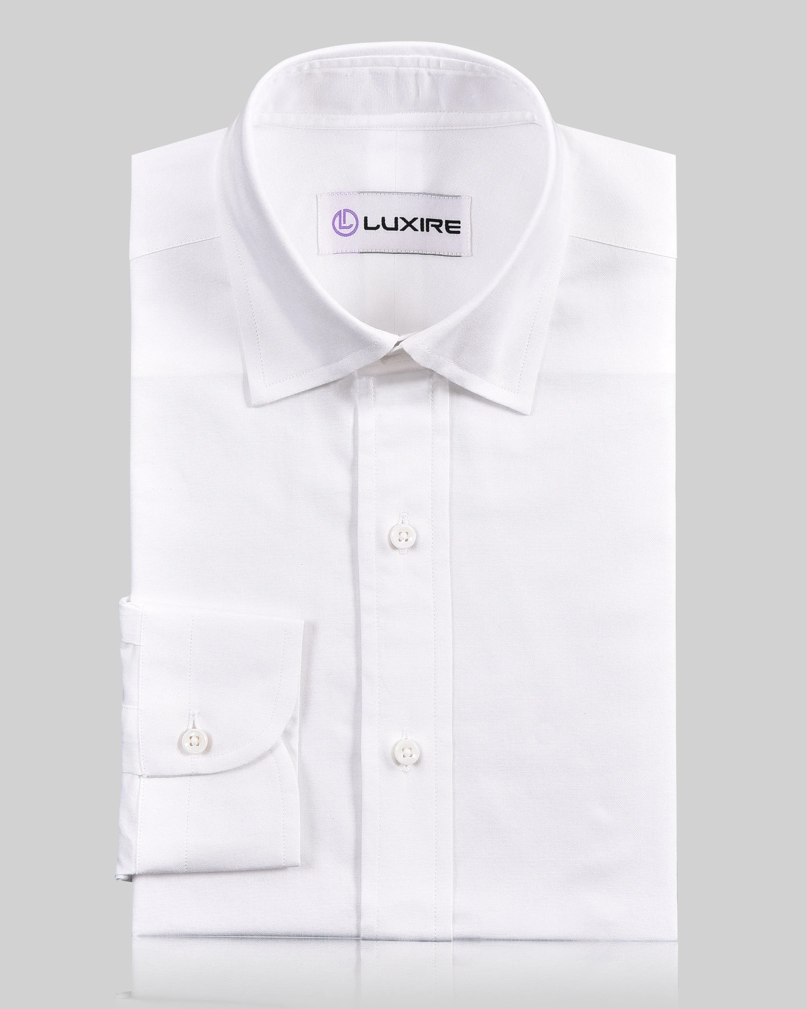 Non Chafe Seams Smart Appearance White Pinpoint Oxford Shirt