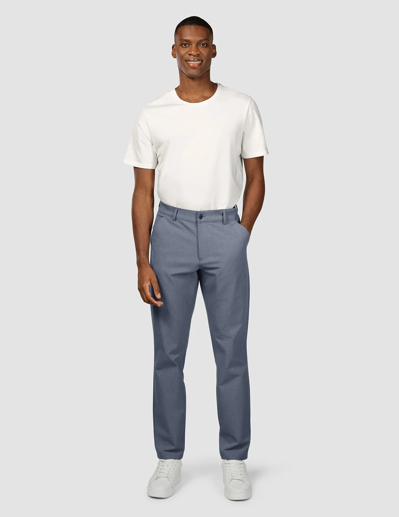 Essential Pants Regular Storm Blue Melange Seasonal Wear