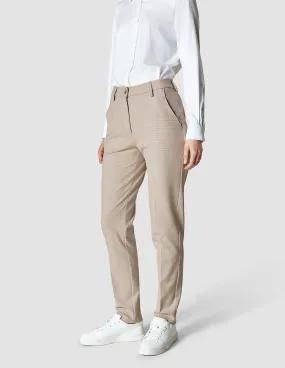 Essential Pants Tapered Toffee Check Minimalist Design