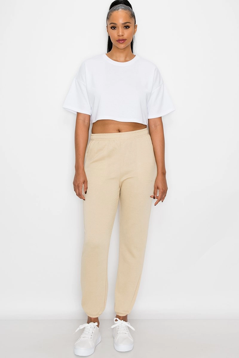 Essential Solid Lightweight Fleece Sweatpants Work Ready