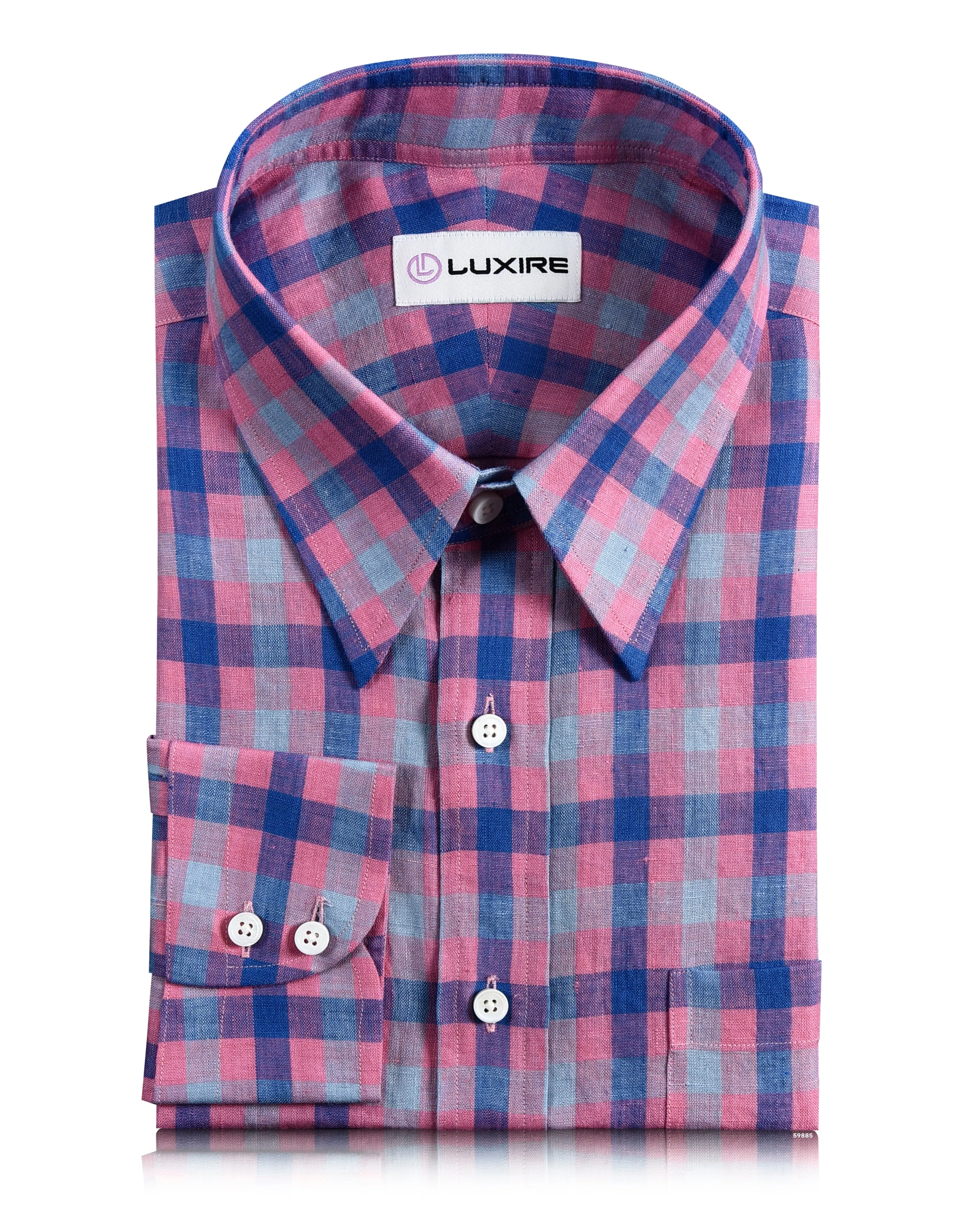 Traveler??s Choice Linen: Pink Blue Gingham Checks