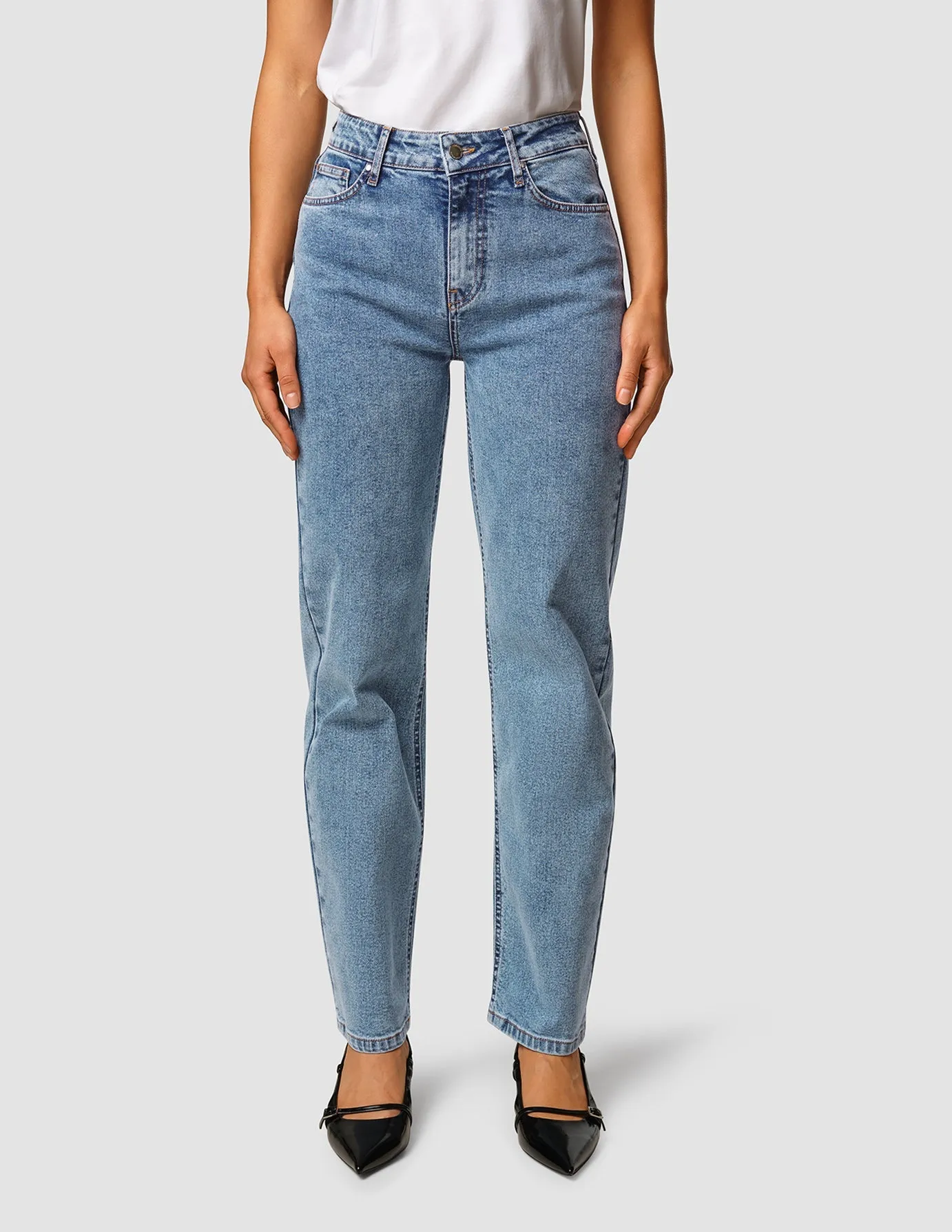 Jeans Straight Snow Blue Wash SnagFreeFabric Stay Comfortable