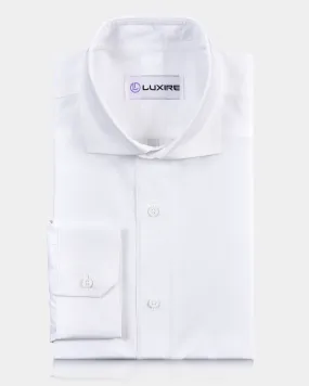 Brembana 2-Ply Giza White Broadcoth Shirt Sporty Comfort