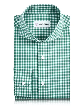 Travel-friendly Green Gingham Checks