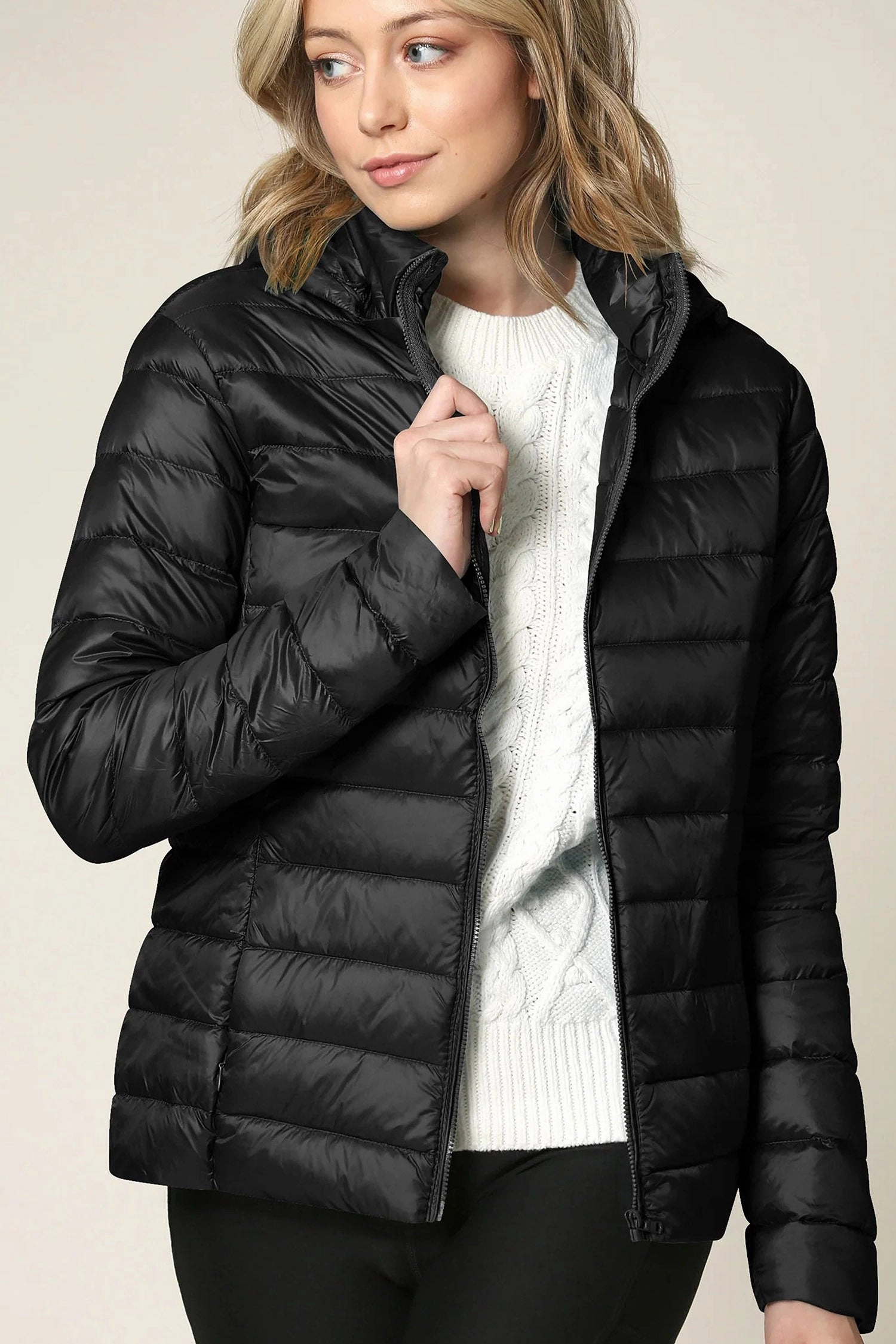 Auxiliary Attachment Points Women's Essential Ultra Light Weight Packable Down Jacket