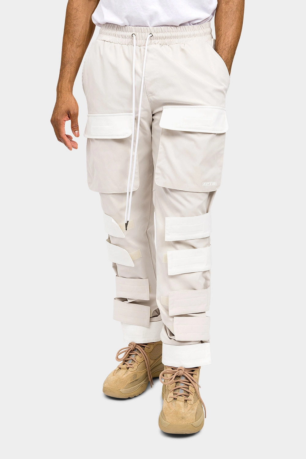 Adjustable Velcro Straps Cargo Pants Laser Cut Perforations Quick-Dry Fabric