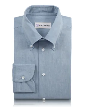 Modern Cut Sporty Look Air Blue Casual Chambray Shirt