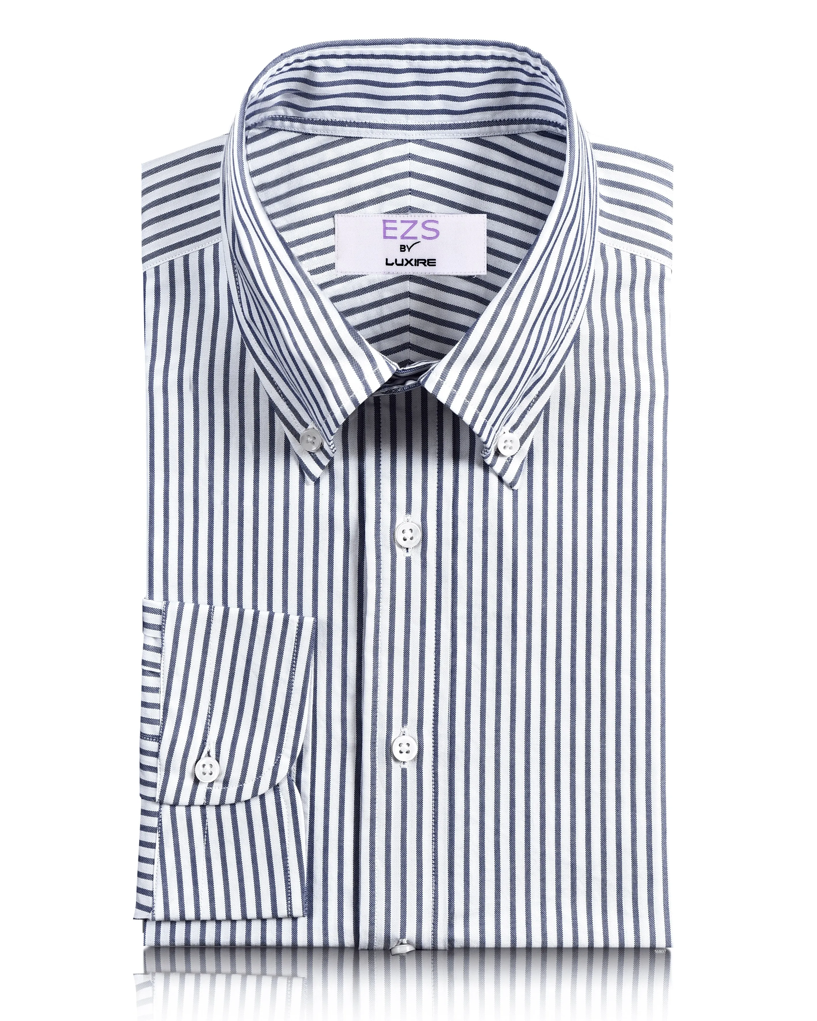Urban Edge EZS Navy Candy Stripes Pinpoint oxford Shirt