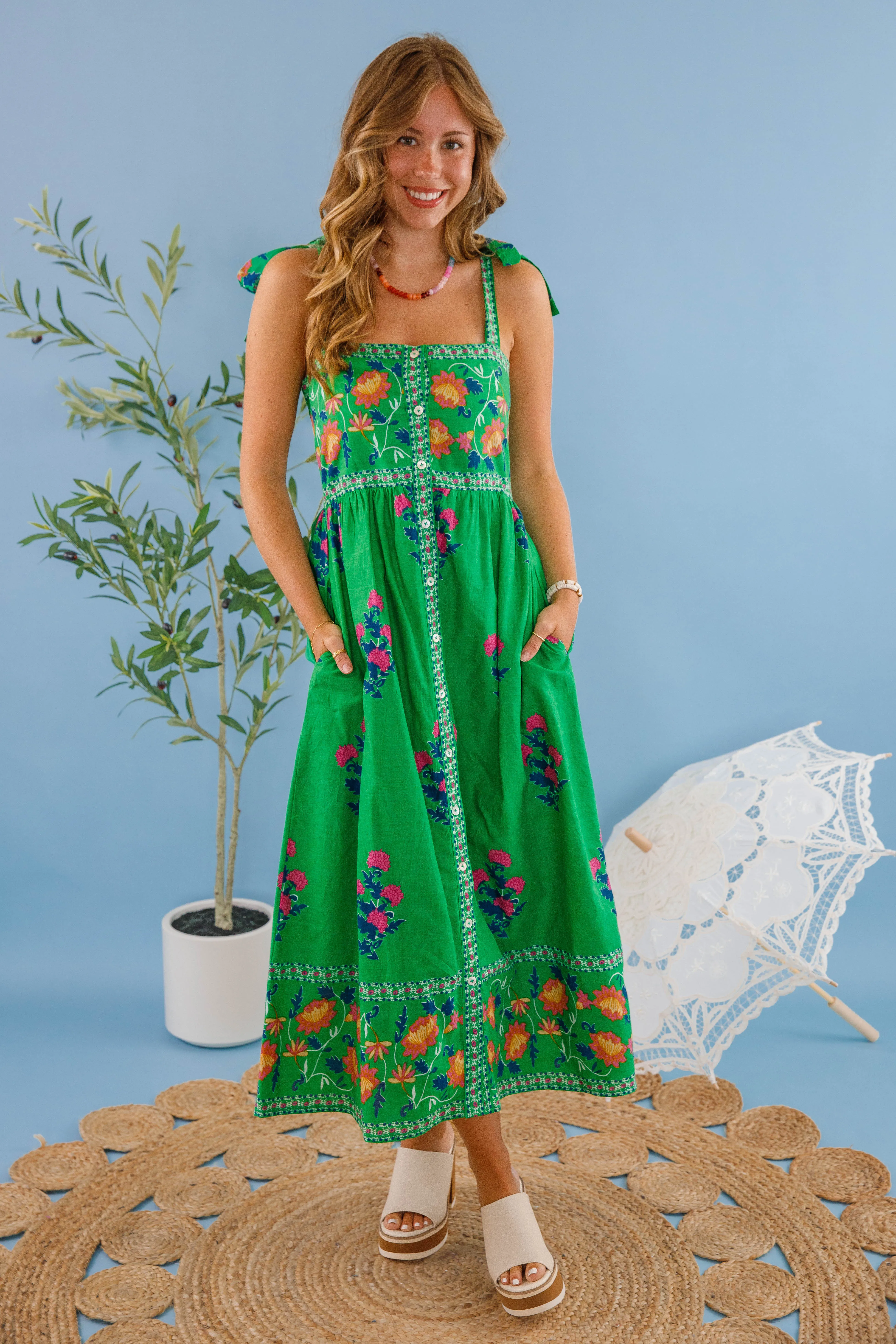 Soft and Smooth Breath Ease Life On the Lake Midi Dress