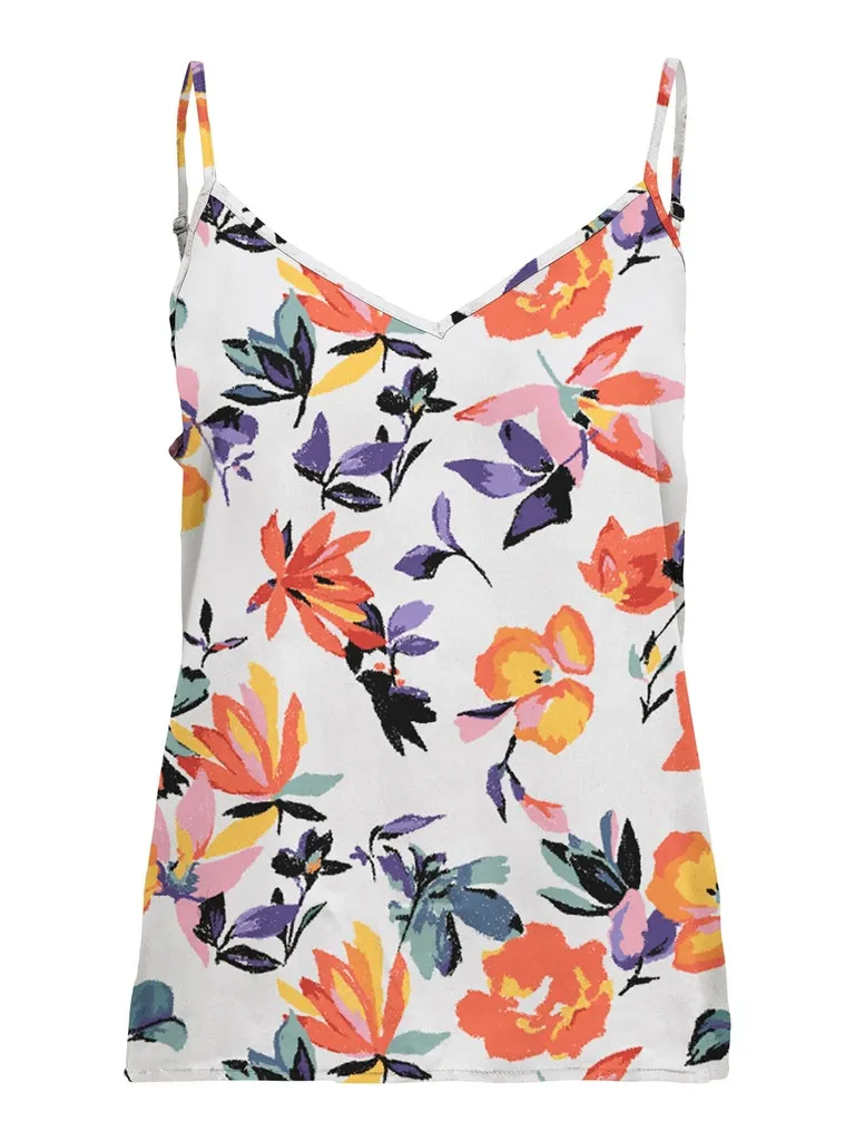 Alma Life Poly Tie Singlet - Multi Colour Print Layered Sleeve