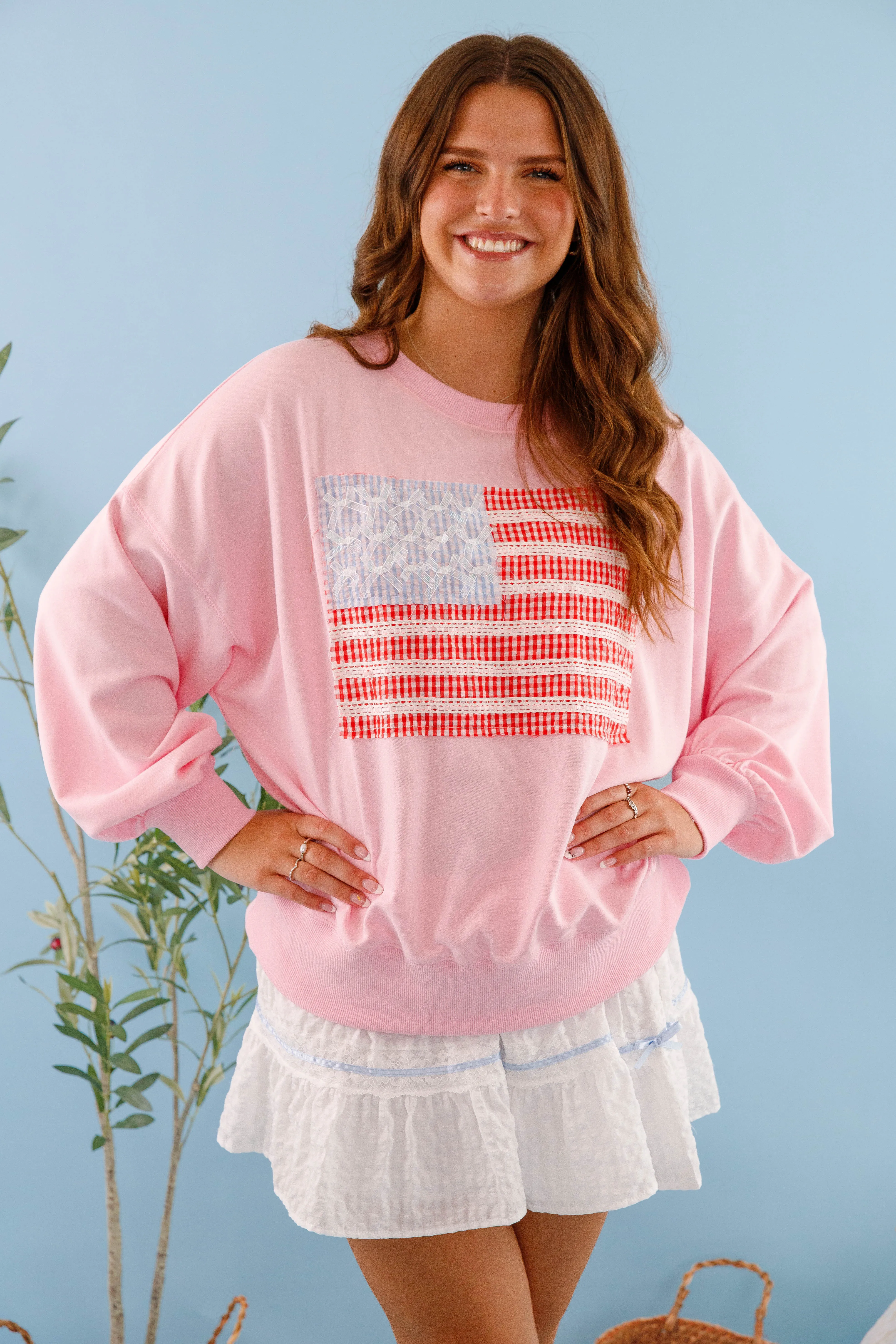 Cozy Design Wear America's Sweetheart Pullover-Pink