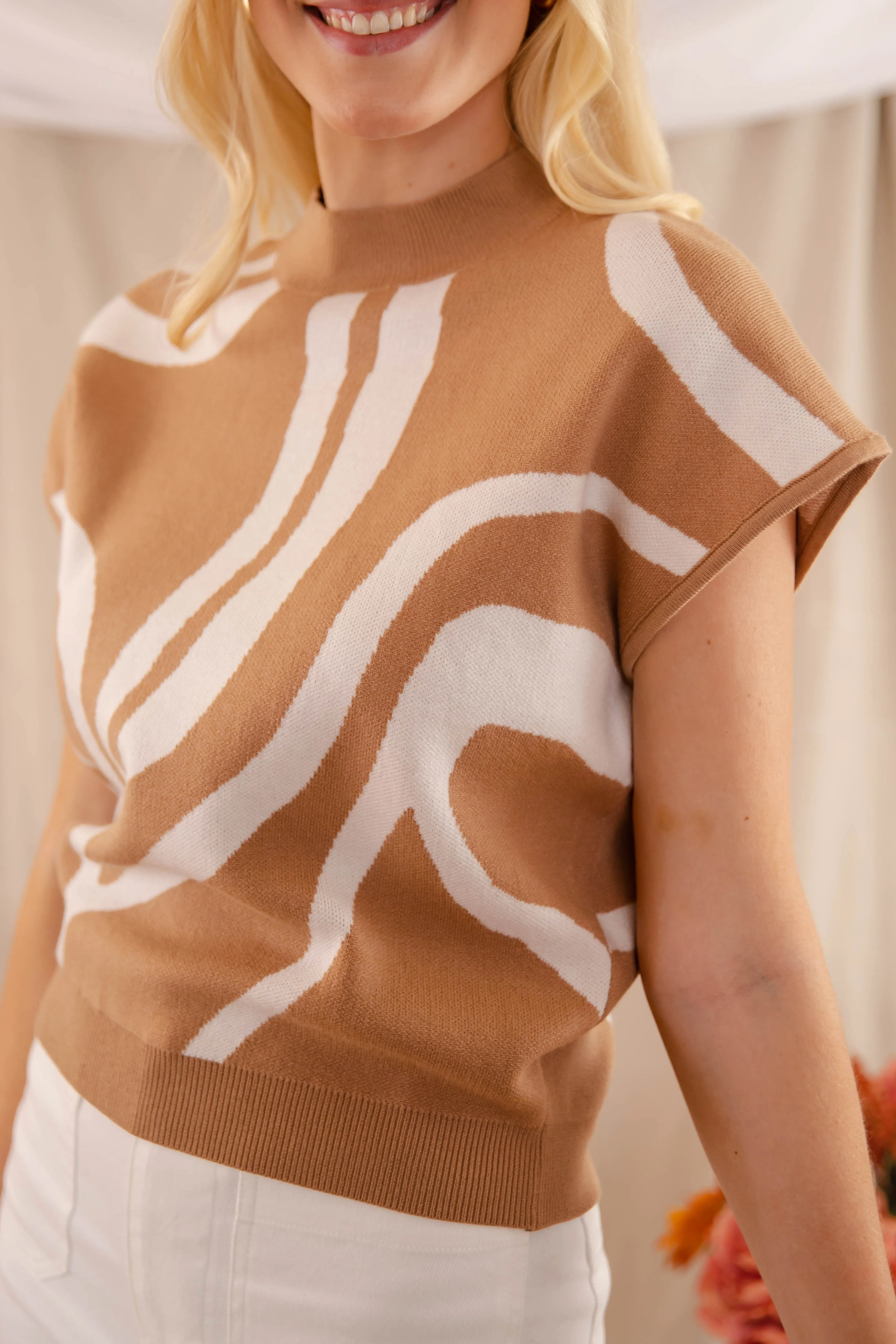 Knit Perfection Breathable Layer Fit An Abstract Thought Sweater-Coco