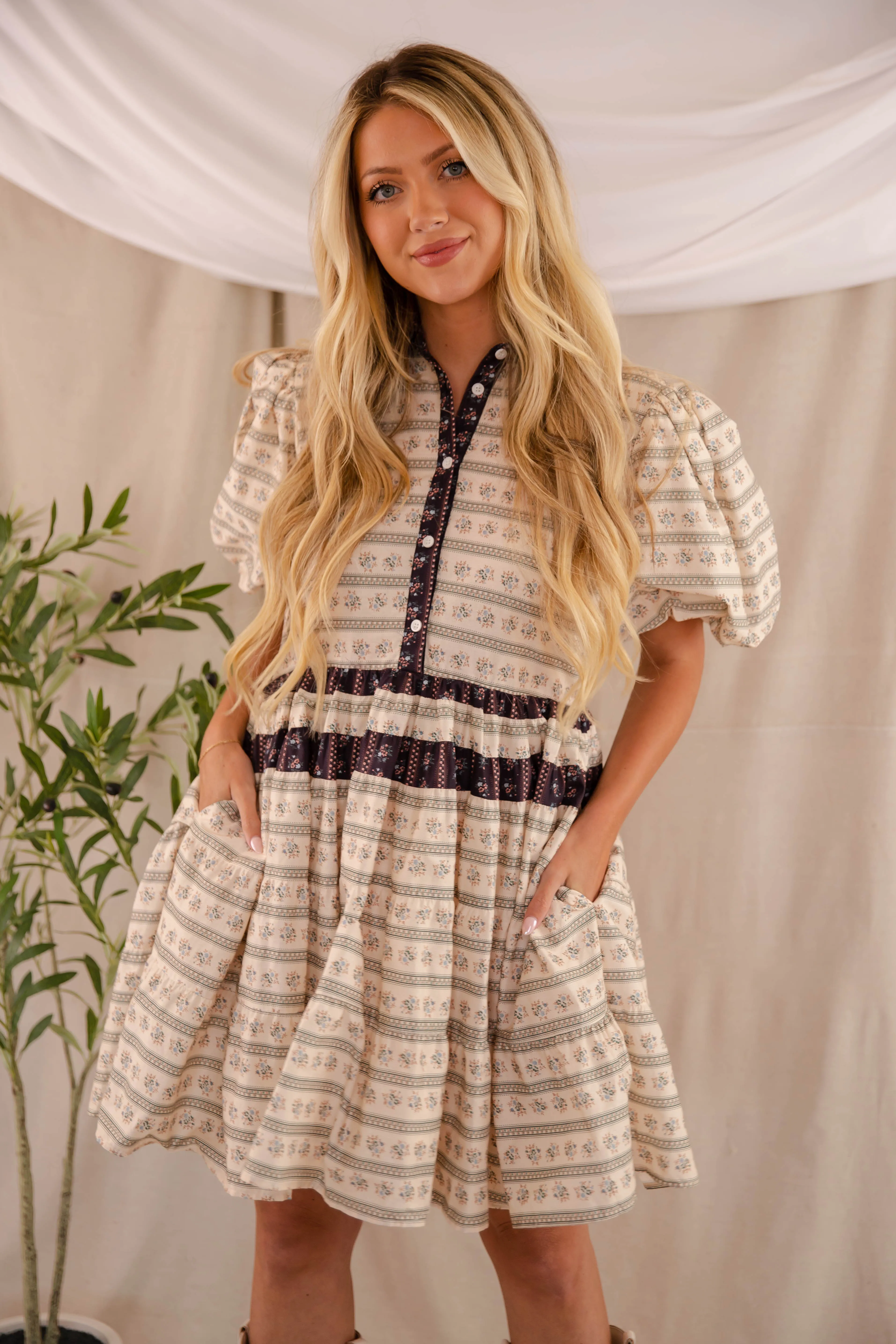 Another World Dress Cotton-Blend