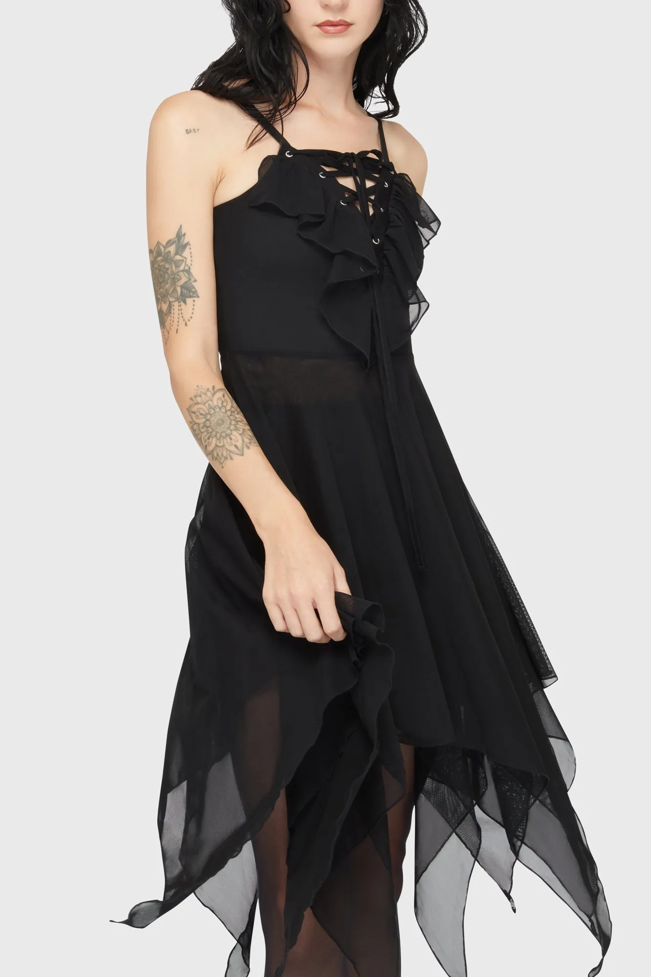 Sleek Tailoring Stylish Feel Anshee Lace-Up Dress