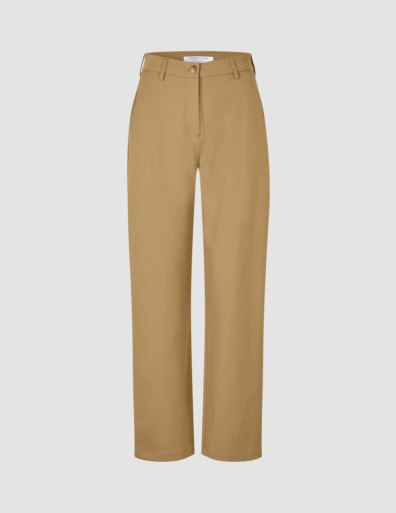 Essential Pants Straight Caramel Perfect Comfort