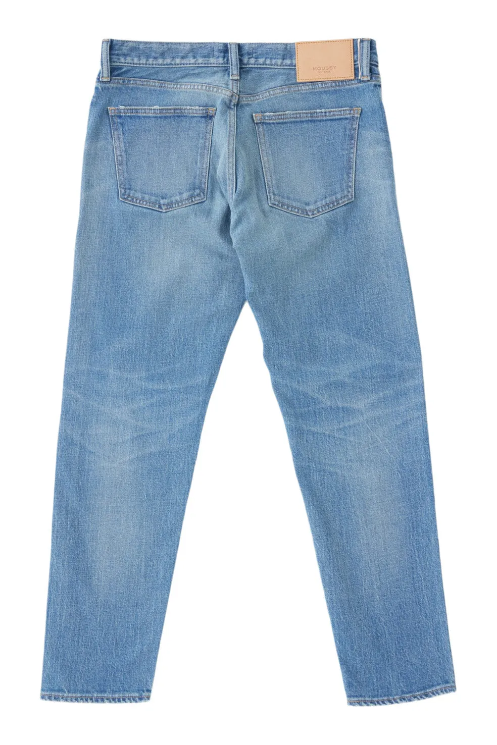 Moussy Denim Kendall Tapered Jeans in Light Blue abrasion resistant coating Basic Necessity