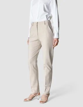Premium Quality Movement Ease Essential Pants Tapered Cream Latte
