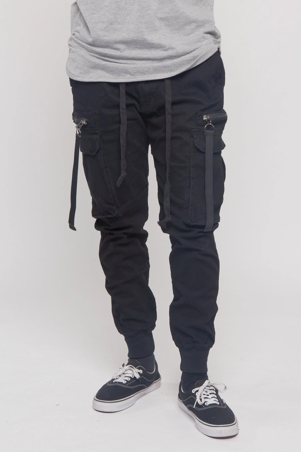 Shape Retention Effortless Design Ribbon Utility Pocket Jogger Pants