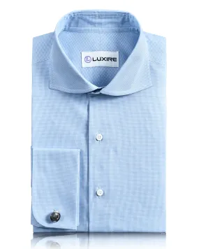 Light Blue Houndstooth Shirt Must-Have Item Modern Look