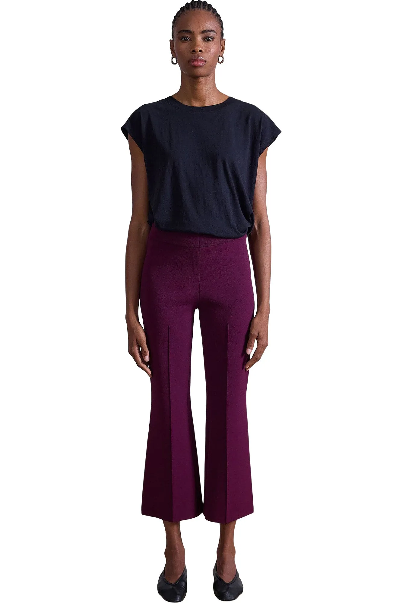 Chilly Weather Comfort Comfy Look Apiece Apart Rene Pull on Pants in Fig