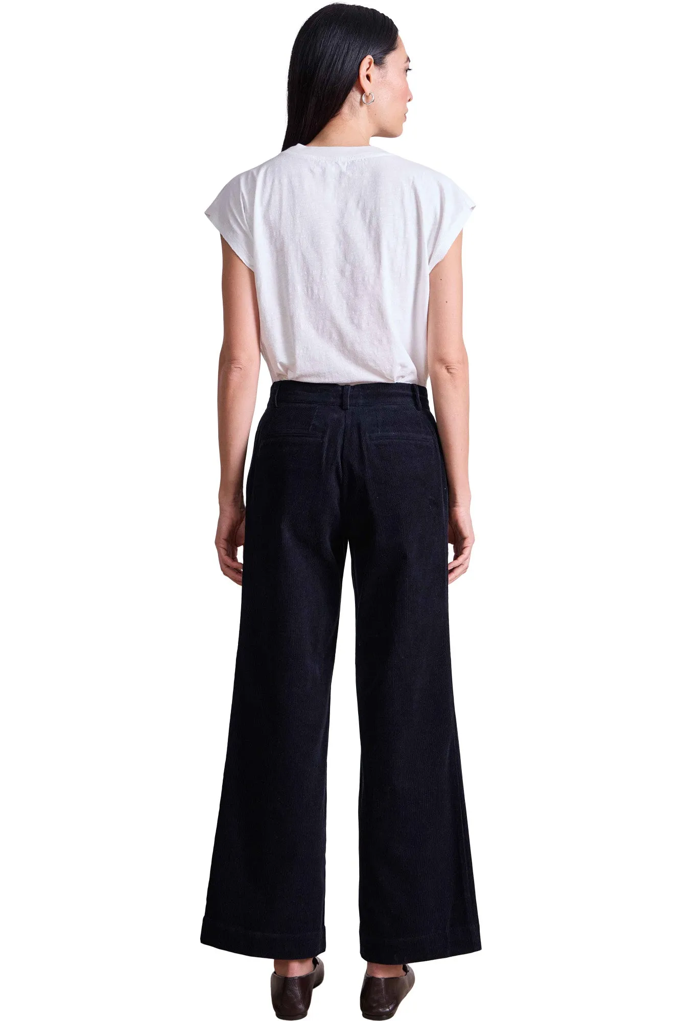 High Durability Stitching Apiece Apart Sadie Trouser in Midnight