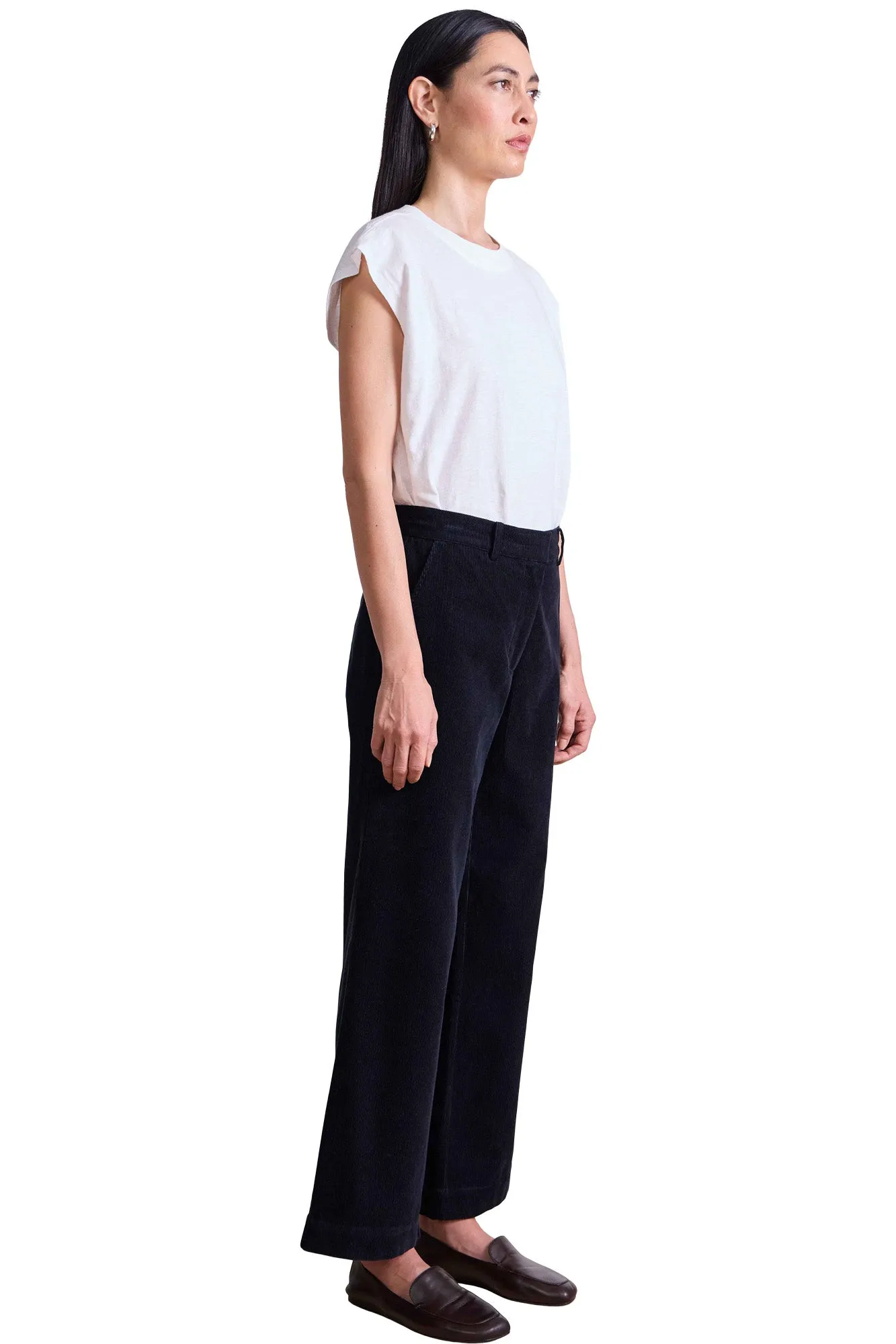 Apiece Apart Sadie Trouser in Midnight FunctionalZipper