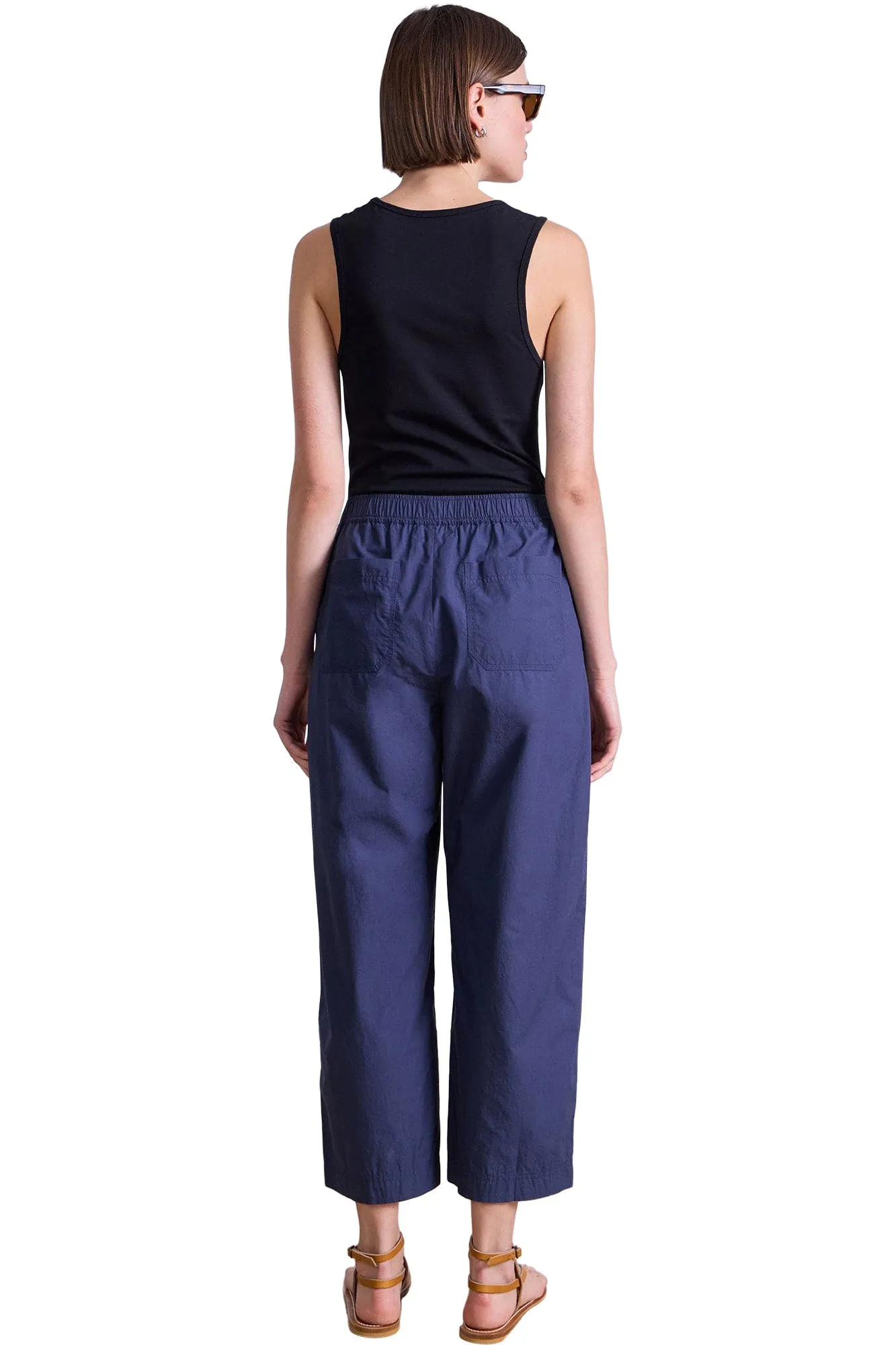 Apiece Apart Spa Pleat Pant in Navy ReinforcedBeltLoops