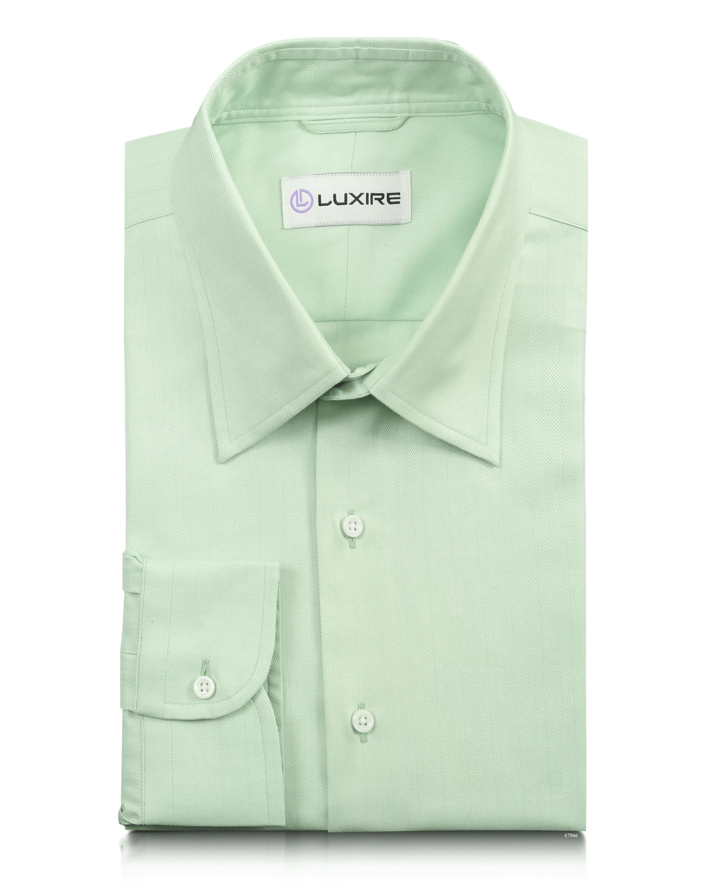 Aqua Green Herringbone Shirt Trendsetter Choice Comfy Wear