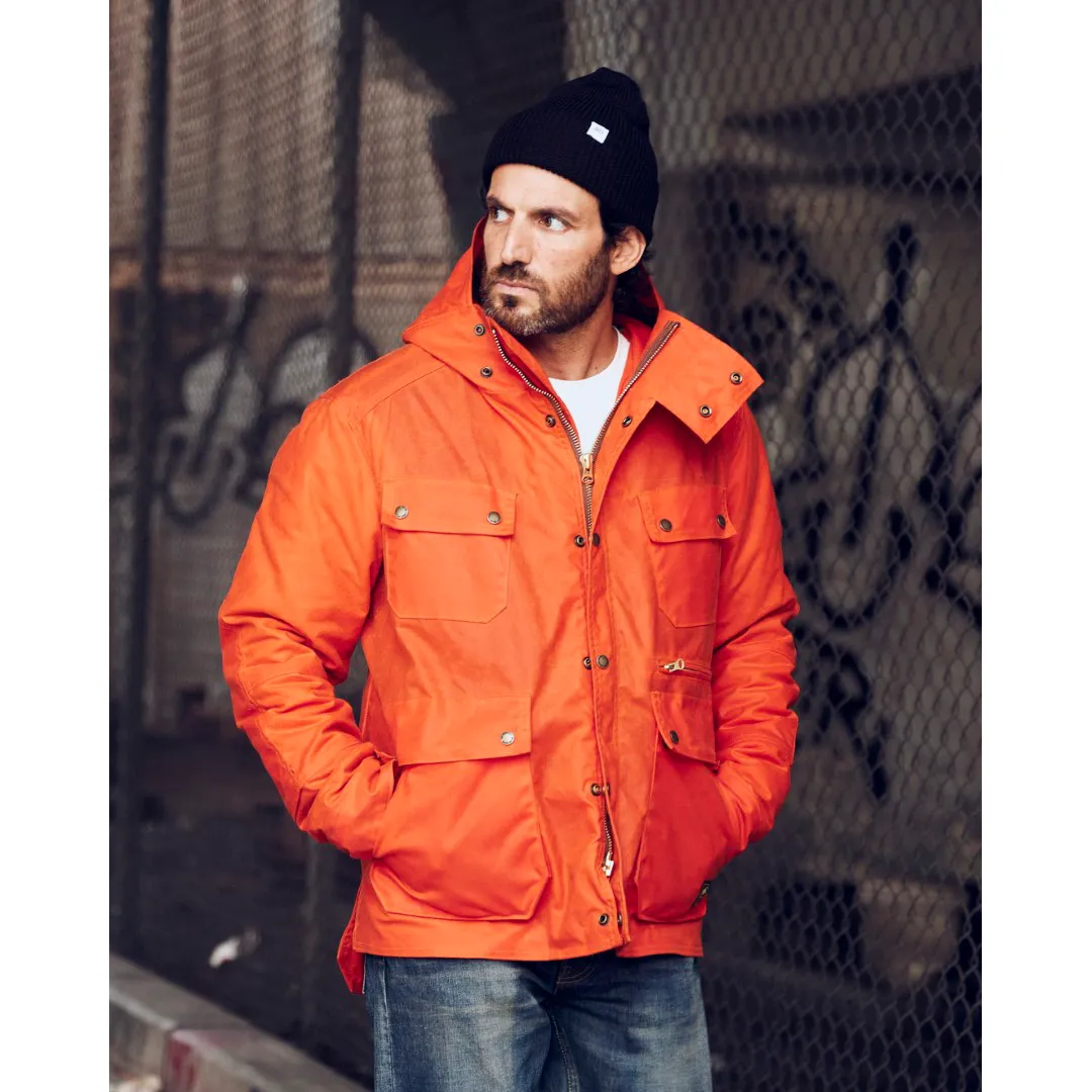 Non Restrictive Movement Cut Wind Resistant Arctic Kingsland Parka - Waxed Orange