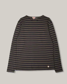 Flattering Cut Comfy Look ARMOR LUX HERITAGE BRETON L/S T-SHIRT - CHIMERA/ MARINE DEEP