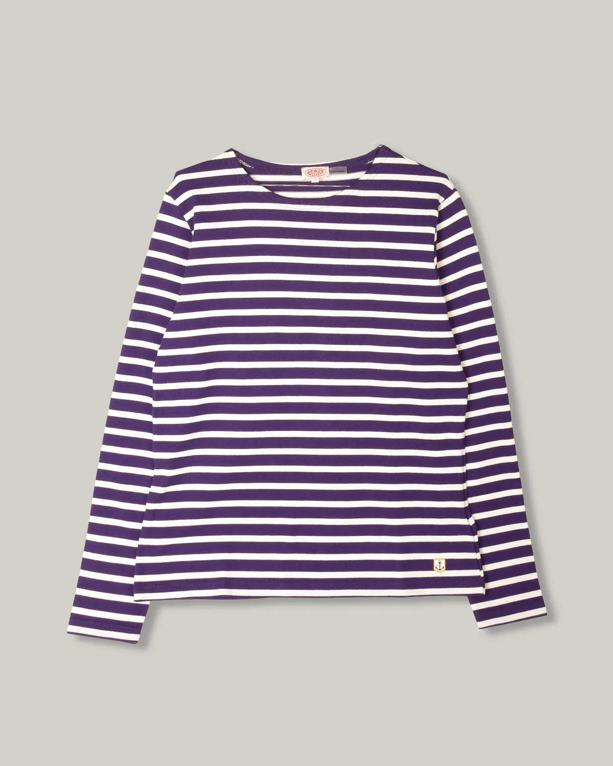 ARMOR LUX LADIES HERITAGE BRETON SHIRT L/S - MELANZANA/ NATURE Cozy Stretch Fit Day-to-Night Look