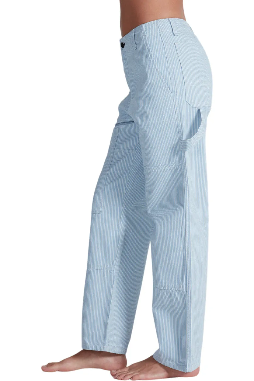 ASKK NY Carpenter Jeans in Blue Stripe stain resistant coating Sport Friendly