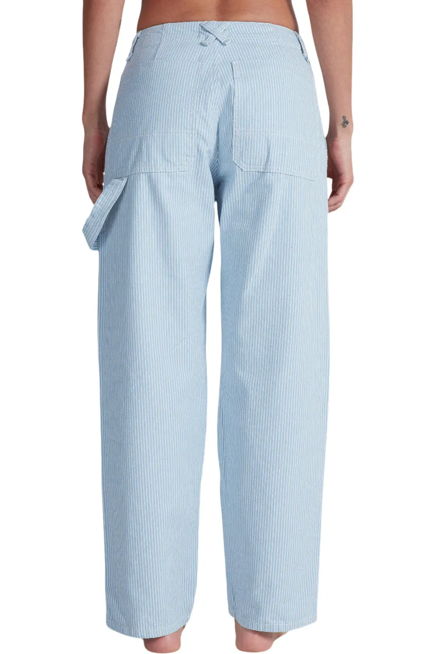 ASKK NY Carpenter Jeans in Blue Stripe Simple Utility