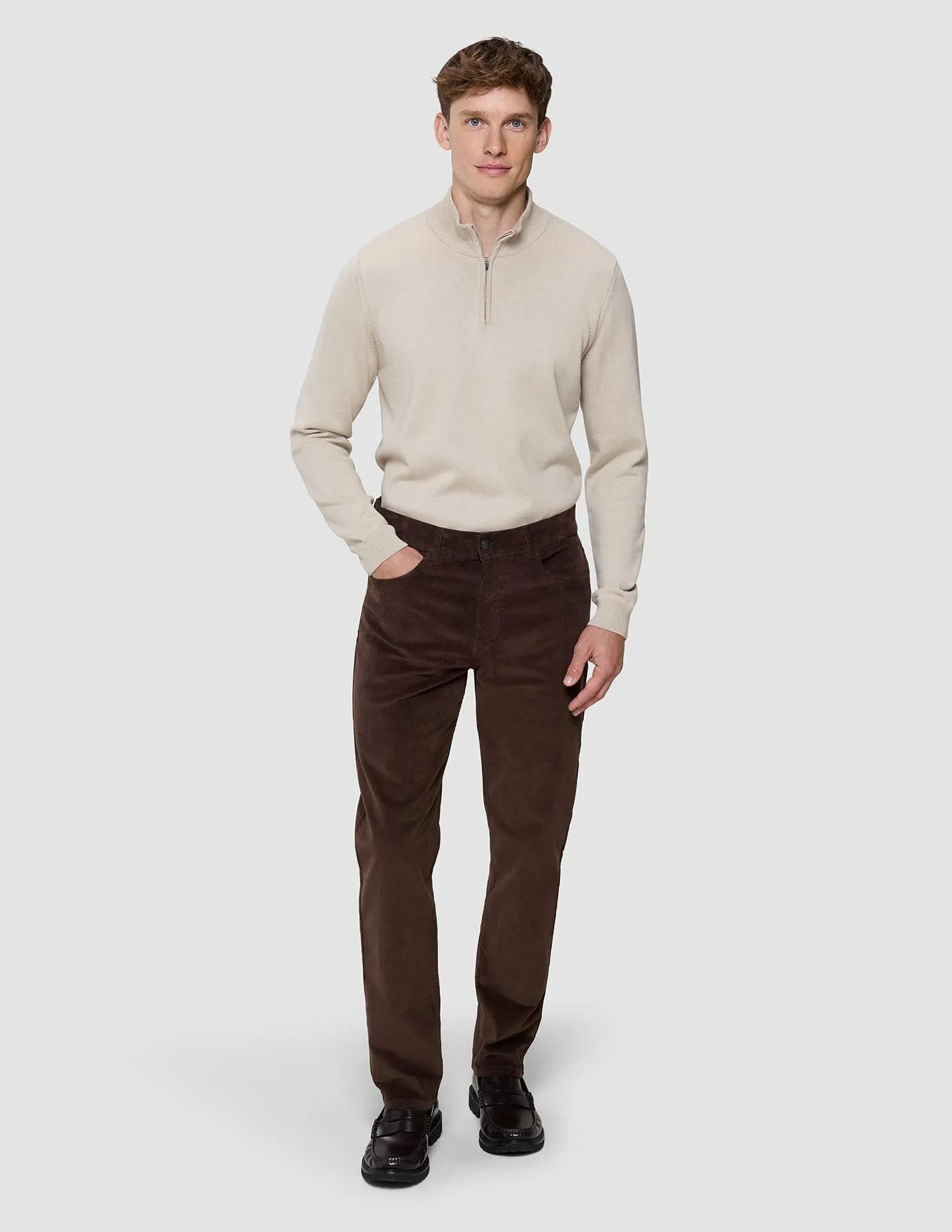 Minimal Bulk Bootcut shape Corduroy Pants Espresso