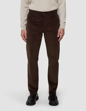 Rubberized Hem SturdyBeltLoops Corduroy Pants Espresso