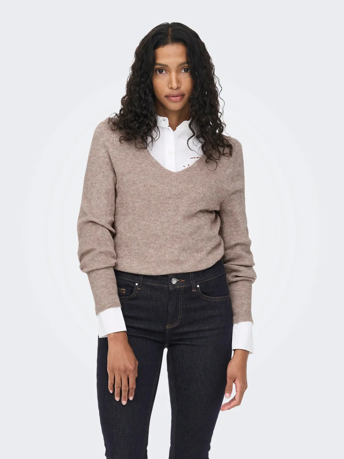 Atia V-Neck Sweater Knit Perfection Quick Comfort Design