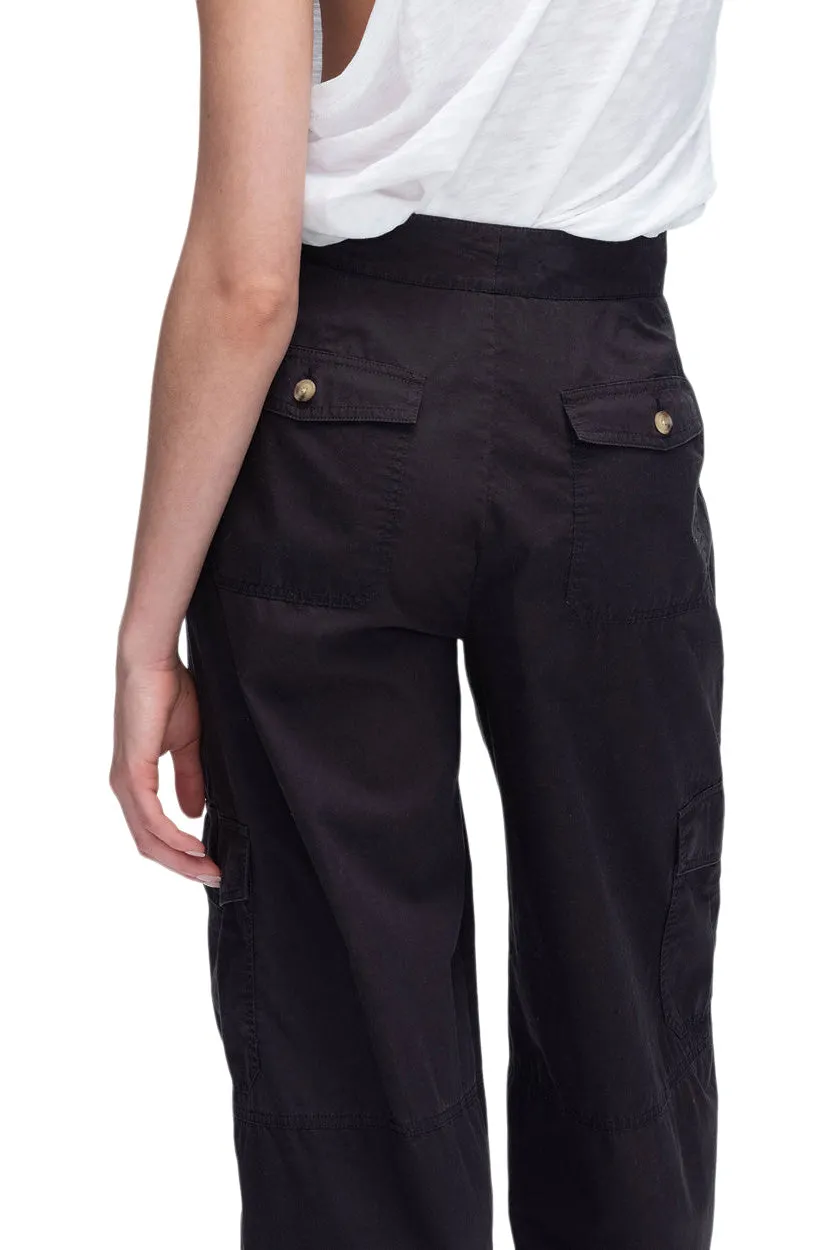 No Bunching FlexibleMobility ATM Cotton Poplin Cargo Pants in Black