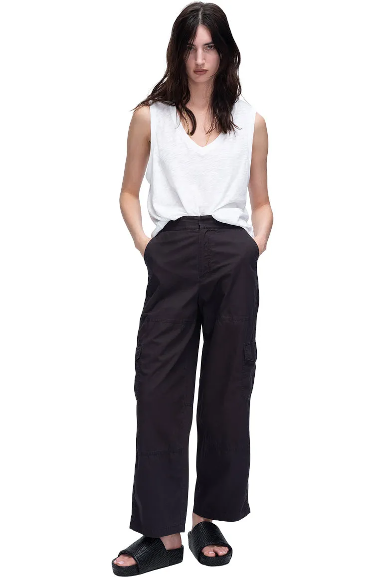 Quick Comfort Design Comfy Feel ATM Cotton Poplin Cargo Pants in Black