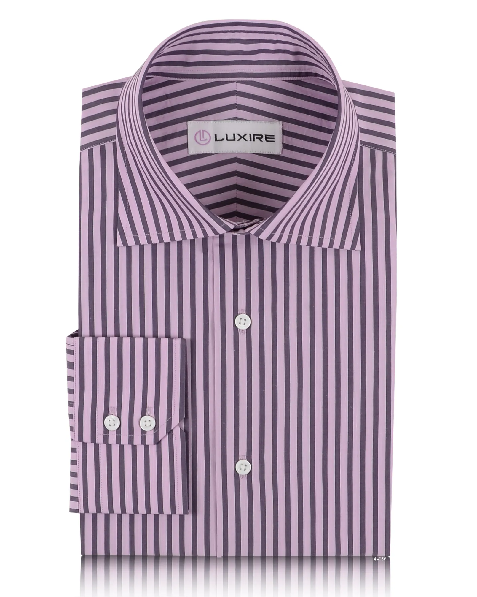 Aubergine Pink Bengal Stripes Shirt Minimalist Closure