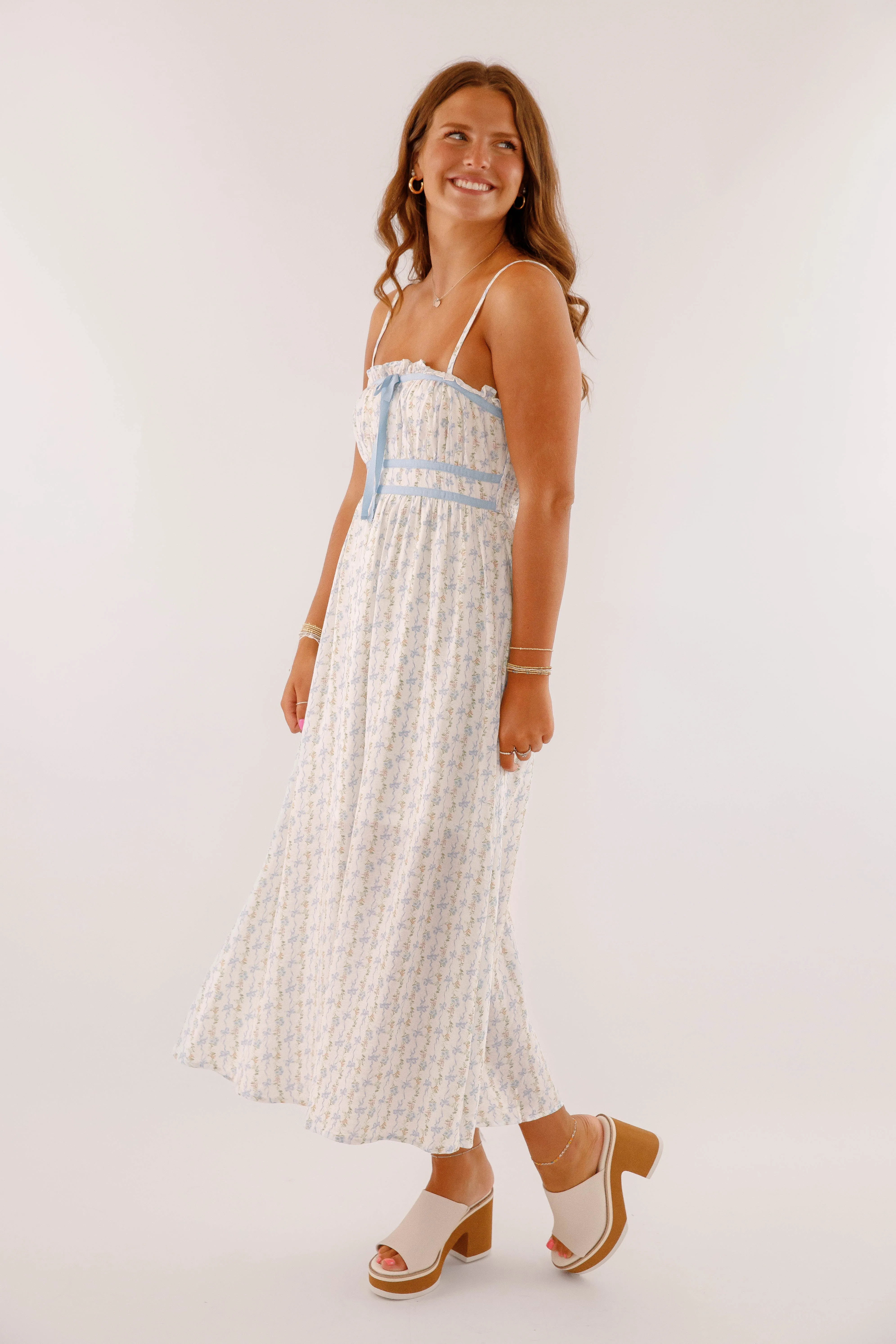 Back To Reality Midi Dress-Blue Light Wear Refined Presence